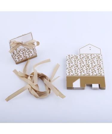 QANYEGN 10PCS Elegant Wedding Candy Bags 2 Colors Paper Bags with Ribbon Gift Bags for Party Favors and Gifts(Golden) - Buy Online on GoSupps.com