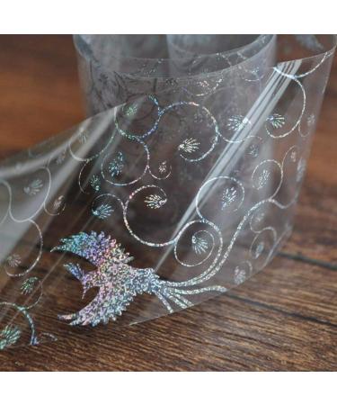 Nail art - nail foil - transfer foil - silver holo/transparent - 1400-YC411