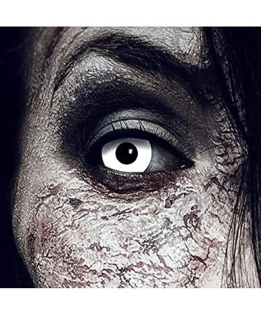 White Zombie Contact Lenses - White 3-Month PAIR - Unholy Twilight Vampire Crazy Styles - Shop Internationally - Buy Online on GoSupps.com