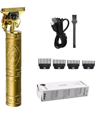 Men Hair Trimmer | Cordless Electric Hair Trimmer | Multi-Purpose Haircut Trimmer with 4 Limit Combs | Precision Outliner Trimmer | Portable Hair Clipper Kit for Men Gold - Buy Online on GoSupps.com