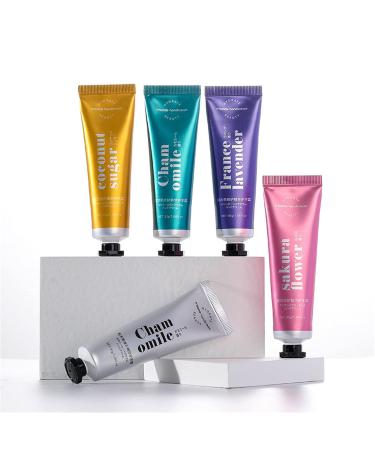 Vegan Plant Fragrance Hand Care Cream - 5pcs Mini Moisturizers for Dry Cracked Hands - Nourishing Formula for Soft Hands - Buy Online on GoSupps.com