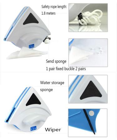 Window Cleaner Wipers Double-Side Glass Cleaner for Thickness of Glass 3-10mm Plastic Household Cleaner Wiper Window Glass Surface Wiper Brush - Buy Online on GoSupps.com