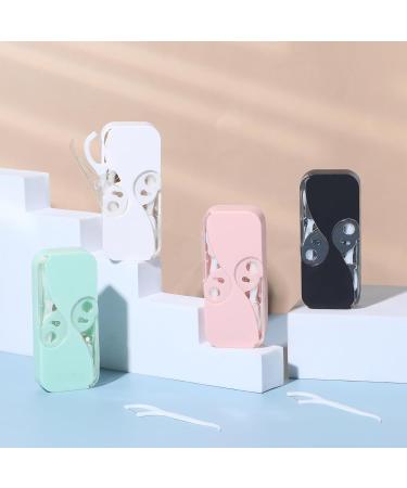 Portable Tooth Powder & Floss Picks - Travel Tooth Flap Pocket Keeper Box | 4 Pieces for Home & Travel - Buy Online on GoSupps.com