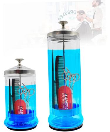 Minkissy 2-Pack Hairdresser Maintenance & Cleaning Tools - Glass Manicure Sterilizer for Hairdressing 10x10cm - Durable & Transparent - Buy Online on GoSupps.com