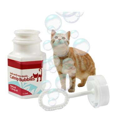 Liquid Catnip Bubbles 0.6oz Catnip Bubble for Stimulating | Funny and Harmless Interactive Kitten Toy for Exercising Reducing Boredom Littryee