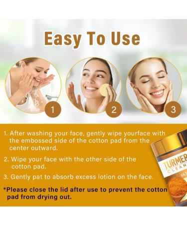 Turmeric Cleansing Pads for Dark Spots - 70 Pcs Turmeric Kojic Acid for Deep Cleansing & Nourishing Skin | Shop Now - Buy Online on GoSupps.com