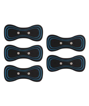 5PCs mini-cervical massager portable electrical cervical massage pad mini massage device patch for neck-shoulder-spondylo neck and shoulder-back waist Pains pain