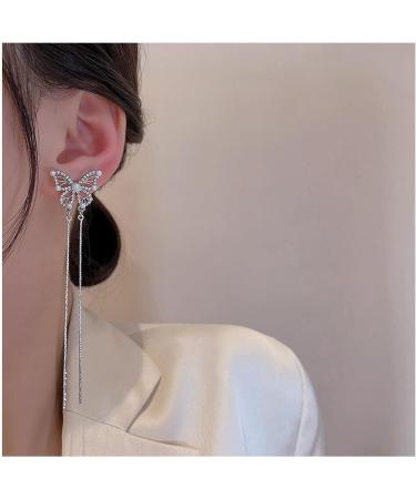 Shop W WEILIRIAN Bohemian Butterfly Tassel Chain Earrings - Vintage Long Drop & Stud Style Jewelry for Women - Perfect Gifts - Buy Online on GoSupps.com