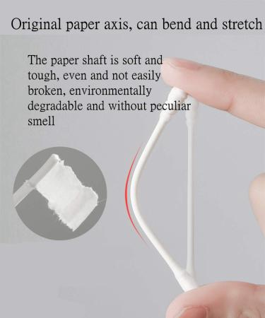 Cotton Swabs 800 Pieces - Double Precision Tips, Paper Stick - 4 Packs of 200 (Pointed+Spiral Head) - Buy Online on GoSupps.com
