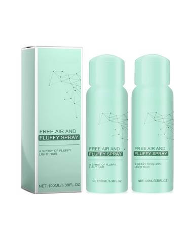 Hair Volumizing Spray Leave-in Dry Hair Spray Oil-control Fluffy Volume Hair Spray Hair Spray-Free Air and Fluffy Spray Volume Hair Long Lasting Refreshing Spray for All Hair Types (2 Pcs)