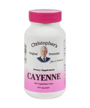 Dr. Christophers Formulas 411314 Christophers Cayenne 475 Mg 100 Vegetarian Capsules