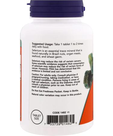 Now Foods Selenium 100mcg Yeast Free 250 Tablets (3-Pack) - Buy Online on GoSupps.com