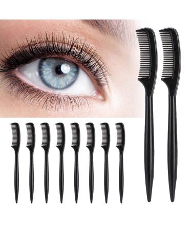 10pcs/set Plastic Eyelash Comb Portable Beauty Make Up Eyelash Separator Tool eyebrow comb metal
