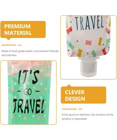 Lurrose 4-Pack Refillable Squeeze Pouch - Travel Size 100ml Cosmetic Containers for Shampoo & Shower Gel - Ideal for International Shipping - Buy Online on GoSupps.com