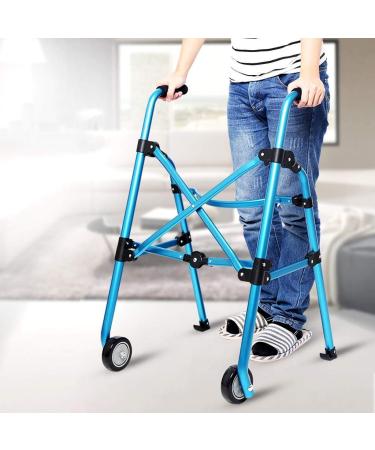 Walkers for Seniors with Seat and 2 Wheels Walkers for Seniors Lightweight Foldable (Aluminum Alloy) Blue Interesting - Buy Online on GoSupps.com