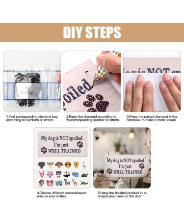 YBUTVY Dog Diamond Painting Kit - Welcome Sign Front Door Decorations with Adults Diamond Painting Tools - Perfect Gift for Dog Lovers - Buy Online on GoSupps.com