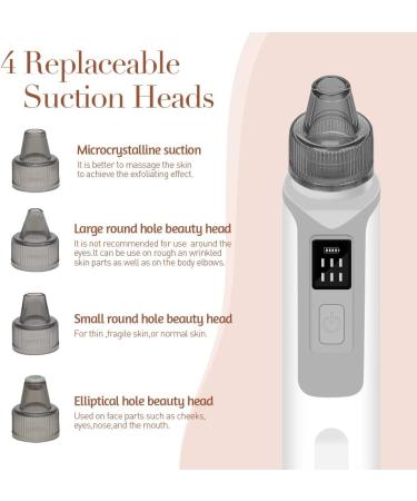 Blackhead Remover Black Head Remover for Face Whitehead Acne Remover with 6 Suction Power 4 Probes and LED Display Deep Cleansing Unclogging Pores Blackhead Remover Tool - Buy Online on GoSupps.com