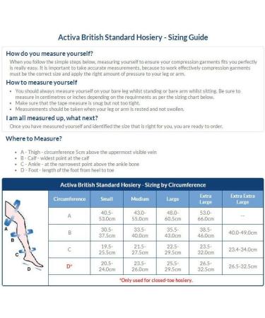 Activa Class 1 Below Knee Compression Stockings X-Large - Closed Toe Black - Buy Online on GoSupps.com