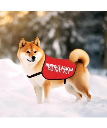 Nervous Rescue Dog Jacket Vest Nervous Rescue Do Not Pet Dog Vest Dog Walking Slogan Warning Vest (Nervous Pet M) - Buy Online on GoSupps.com
