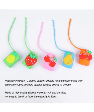 10Pcs Silicone Fruit Pattern Roller Bottle Holder Sleeve Keychain for 30ml Essential Oil Bottles - Travel Cover with Rope - Buy Online on GoSupps.com