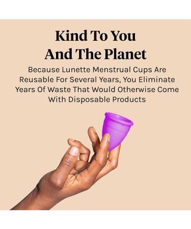 Lunette Reusable Menstrual Cup Model 2 - Violet | Moderate to Heavy Flow Period Cup - Buy Online on GoSupps.com