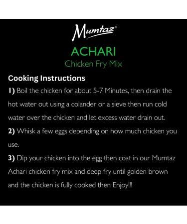 Mumtaz ACHARI Chicken Fry Coating Mix 375g - Reusable Resealable & Stacking Friendly Container - Buy Online on GoSupps.com