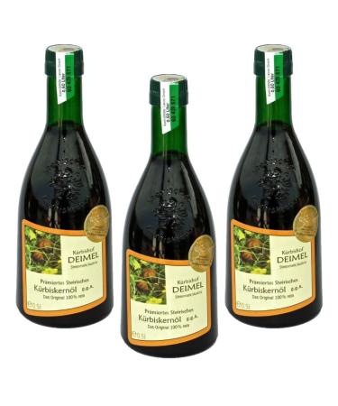 Pumpkin Deimel Styria/Austria - savings offer 3 x 500ml - original Styrian pumpkin seed oil G.G.A.- Annually awarded 500 ml (3 pack)