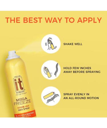Freeze It Mega Freeze Hair Spray 10 Oz. Extreme Hold 10 Oz - Buy Online on GoSupps.com