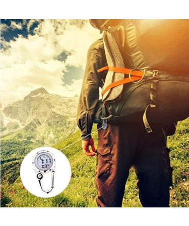 Clip-on Digital Carabiner Watch | Waterproof, Shockproof, Glow in The Dark | Alarm, Date, Week | Outdoor Sports Accessory | White - Buy Online on GoSupps.com