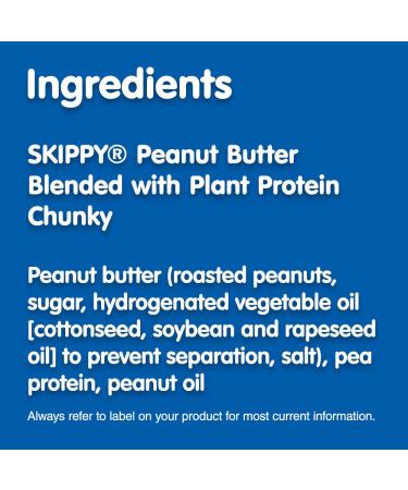 SKIPPY Chunky Peanut Butter with Plant Protein 14oz - Pack of 6 | 84oz - Buy Online on GoSupps.com