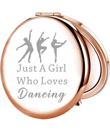 WSNANG Dancer Compact Mirror - Rose Gold Makeup Gift for Dance Team & Ballerina - Buy Online on GoSupps.com