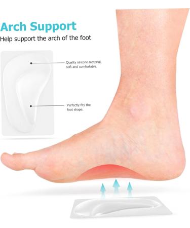 NOLITOY Silicone Foot Cushions - 8 Pairs Arch Support & Metatarsal Pads for Women | Comfortable Heel Pads for High Heels - Ideal Foot Care Solution - Buy Online on GoSupps.com