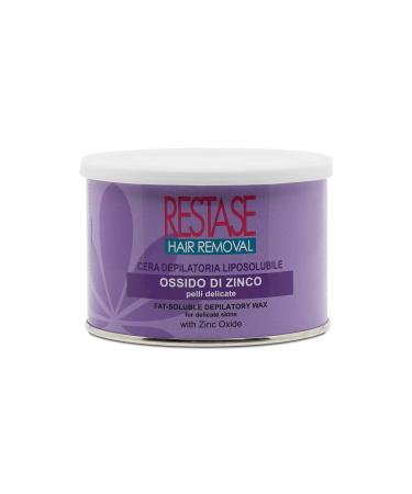 RESTASE | Fat-soluble depilatory wax zinc oxide delicate skin 400 ml made in Italy