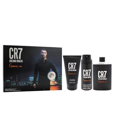 Cristiano Ronaldo Game On for Men - 3 Pc Gift Set 3.4oz EDT Spray 5.1oz Shower Gel 4.1oz Body Spray - Buy Online on GoSupps.com