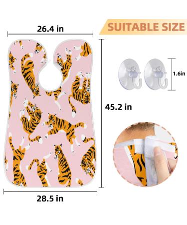 Tiger Beard Bib Apron - Non-Stick Waterproof Hair Catcher for Men | Grooming Cape with Suction Cups | Perfect Gift for Shaving & Trimming - Buy Online on GoSupps.com