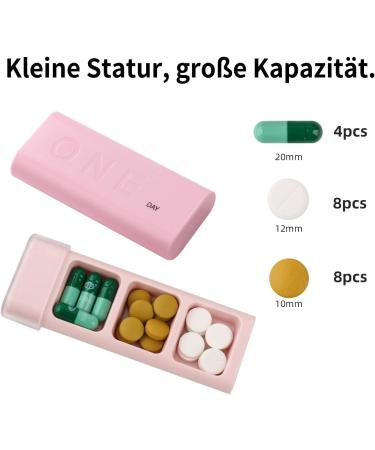 Tablet Pill Box for Vitamins & Medications - Portable & Tight-Sealing | Blue & White - Buy Online on GoSupps.com