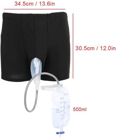 Underwear Urinal Pee Holder Reusable Portable Male Urinal System Urine Bag Collector 1000Ml Travel Incontinence Bags with Elastic Waistband M Medium - Buy Online on GoSupps.com