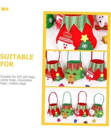 CHILDWEET 4pcs Christmas Candy Bag Xmas Candy Xmas Presents Pouches Xmas Bag Holder Brushed Cloth Snack - Buy Online on GoSupps.com