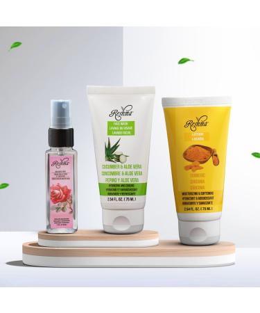 On-The-Go Skincare Set: Gentle Face Wash Lotion & Toner for All Skin Types - TSA Approved Removes Makeup Daily Use - Cruelty Free - Buy Online on GoSupps.com