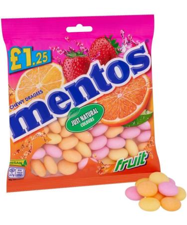 Mentos Chewy Dragees Fruit 12 x 135g PMP Bags - Buy Online on GoSupps.com