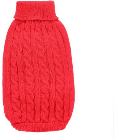 Warm Small Dog Sweater & Cat Sweatshirt | Cozy Pet Clothing for Small Dogs & Kittens - Red L - Buy Online on GoSupps.com