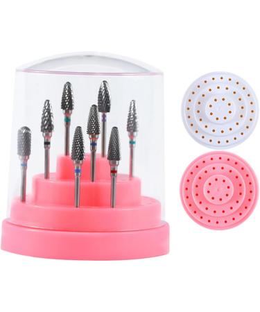 POPETPOP 2 pcs 48 Nail Bit Organizer manicure drill bits holder display box bit holder manicure Storage Box Organizer display holder stand grinding head container display stand Bracket box Size 1x2pcs Pinkx2pcs - Buy Online on GoSupps.com