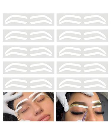 Disposable Eyebrow Design Stencils & Tint Stickers - 10 Pairs for Perfect Brow Shaping - International Shipping Available - Buy Online on GoSupps.com