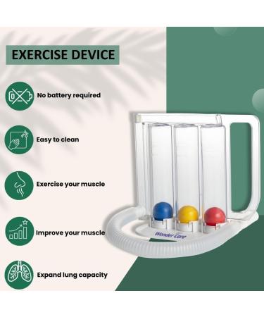 Wonder Care - 3 Balls Incentive Spirometer | Deep Breathing Lung Exerciser | Washable and Hygienic - Buy Online on GoSupps.com