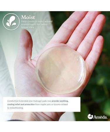 Ameda ComfortGel Nipple Gel Soothing Pads - Reusable Cooling Relief for Breastfeeding - 2 Count Pack for Nipple Pain Relief - Buy Online on GoSupps.com