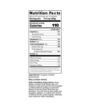 Organic Buckwheat Flour - 3 lbs. (48 oz.) - Non GMO, Kosher & Vegan - Resealable Bag - Buy Online on GoSupps.com