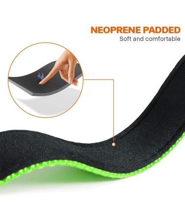 Taglory Soft Padded Neoprene Dog Collar for Medium Dogs - Adjustable Reflective Green - Ideal for Training | 1 Pack - Buy Online on GoSupps.com
