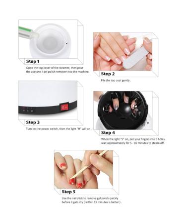 Electric Steam Nail Gel Remover 36W - Professional Nail Art Tools for Home Salon - Buy Online on GoSupps.com