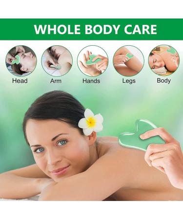 Gua Sha & Jade Roller Set | Quartz Facial Massager for Wrinkles Puffiness & Muscle Tension Relief | Green Skin Care Tools for Women | International Shipping Available - Buy Online on GoSupps.com