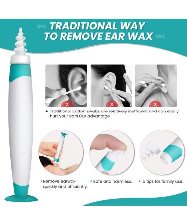 Ear Wax Remover Tool - Gentle Ear Cleaning Kit for Adults and Children - Green - Buy Online on GoSupps.com